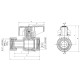 Кран кульовий Roho R115-050 -1/2