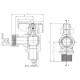 Кран кульовий кутовий Н/Г Roho R116-050B -1/2