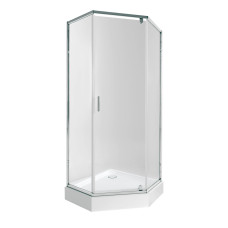 Qtap Набір Душова кабіна Scorpio CRM10995-AC6 Clear 2120x900x900 мм + піддон Diamond 309912 90x90x12 см з сифоном (SCOCRM10995AC6SET)
