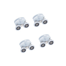 Qtap Комплект подвійних роликів білих 2 шт низ + 2 шт верх PRESTO WHI 1099SP5 SD00051390