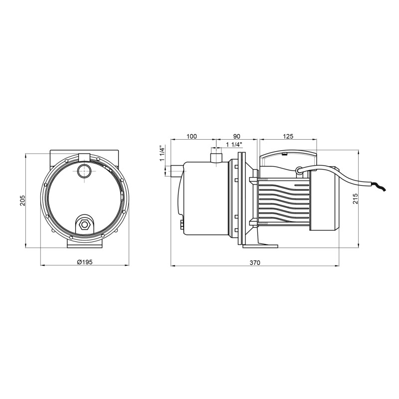 Насос самовсмоктувальний відцентровий Thermo Alliance D-JDTm-100 0,75 квт SD00046816