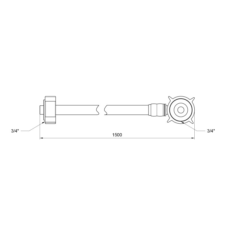 SD Plus Шланг залив для пральної машини 150 см SD095W150