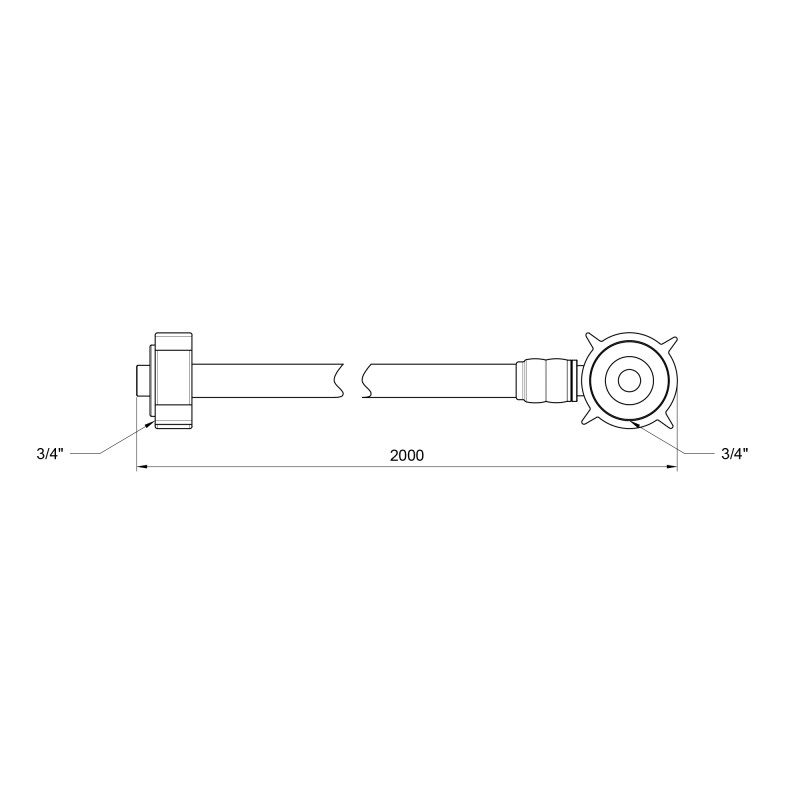 SD Plus Шланг залив для пральної машини 200 см SD095W200
