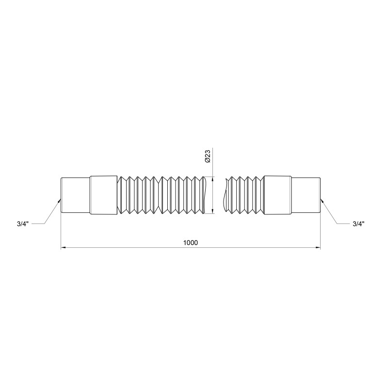 SD Plus Шланг злив для пральної машини 100 см SD096W100