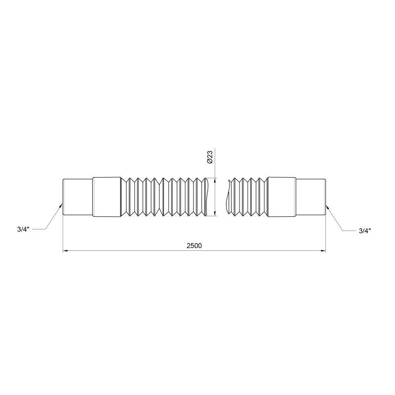 SD Plus Шланг злив для пральної машини 250 см SD096W250