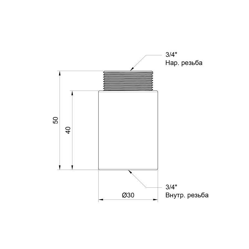 SD Plus Подовжувач 40х3/4