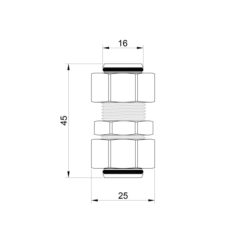 SD Plus Перехідник обтискний 16х16 SD152W1616