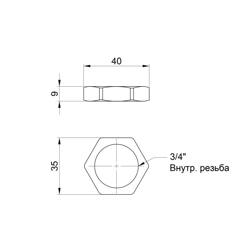 SD Plus Контргайка 3/4