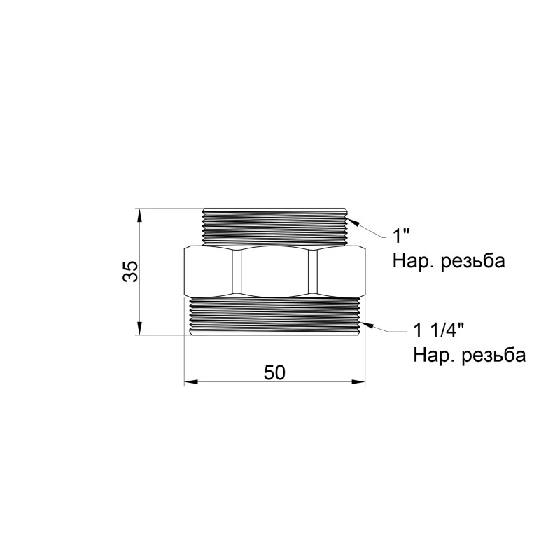 SD Plus Ніпель 1 1/4