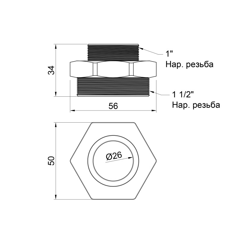 SD Plus Ніпель 1 1/2