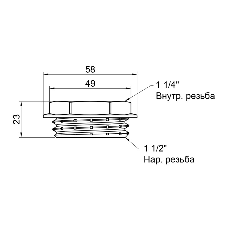 SD Plus Футорка 1 1/2