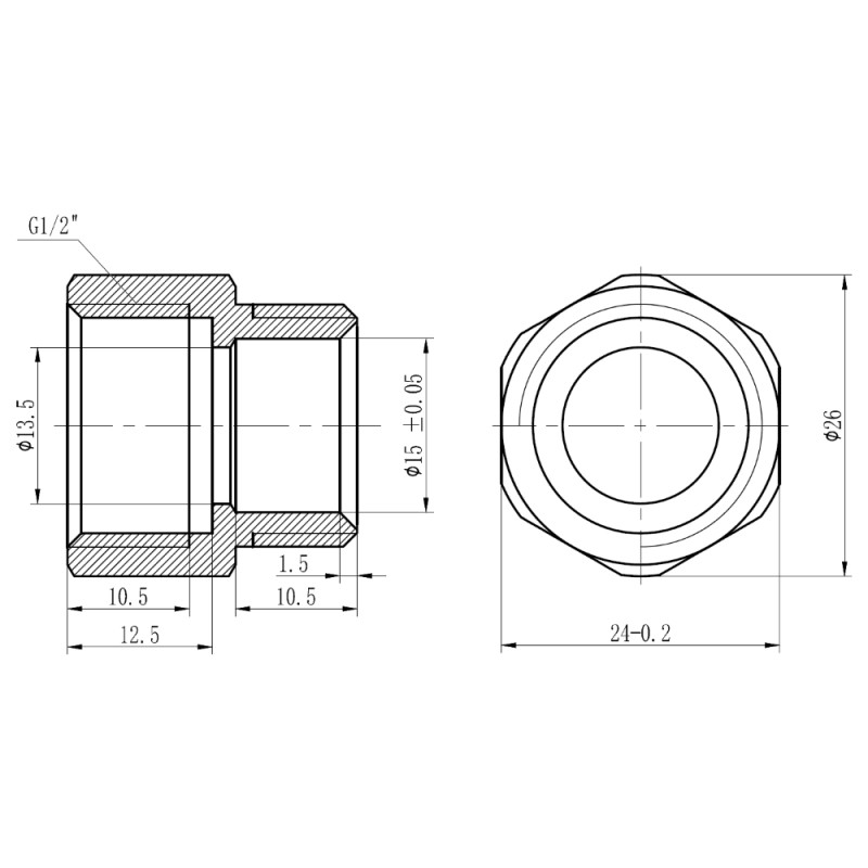 SD Forte Муфта обтискна 16х1/2