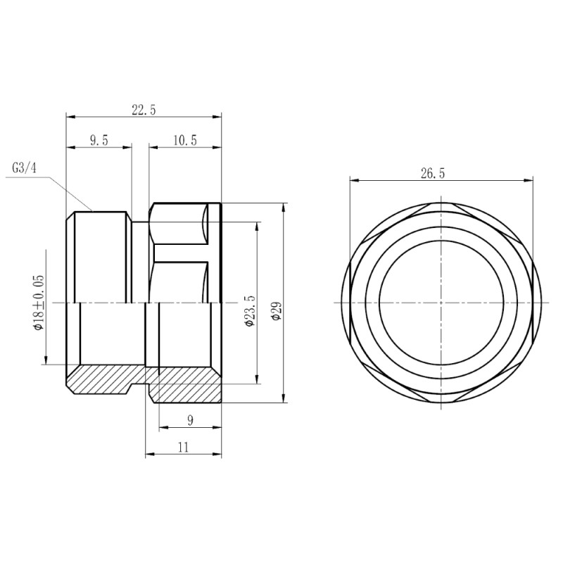 SD Forte Муфта обтискна 20х1/2