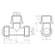 SD Forte Тройник обтискний 16х1/2
