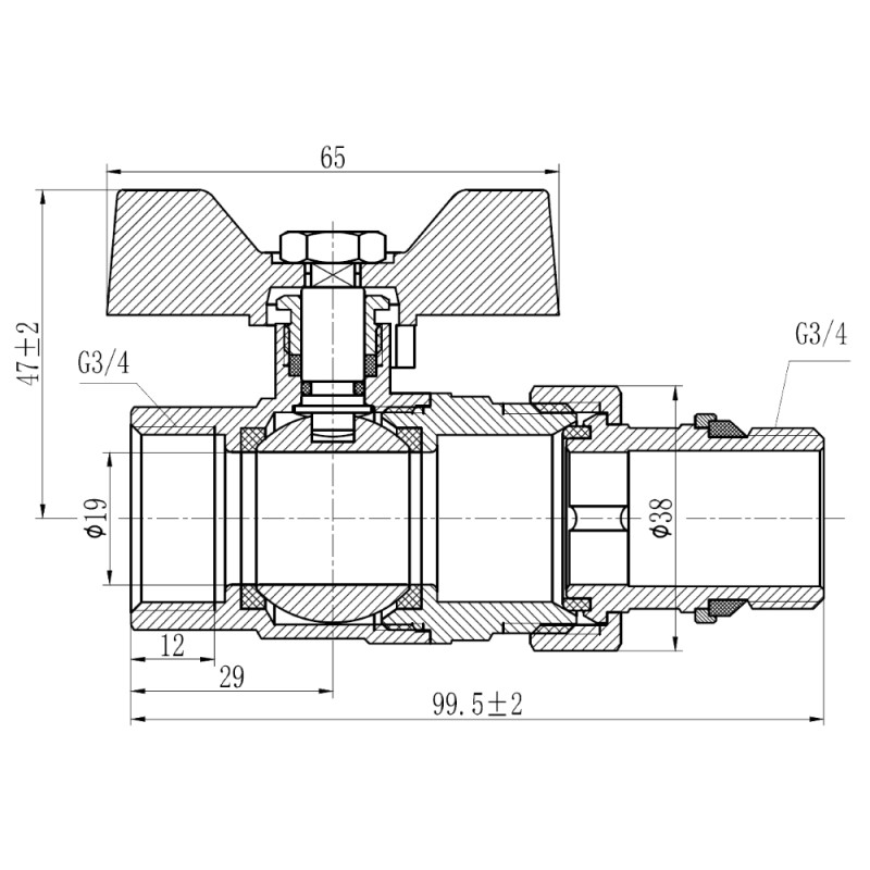 SD Forte Кран кульовий 