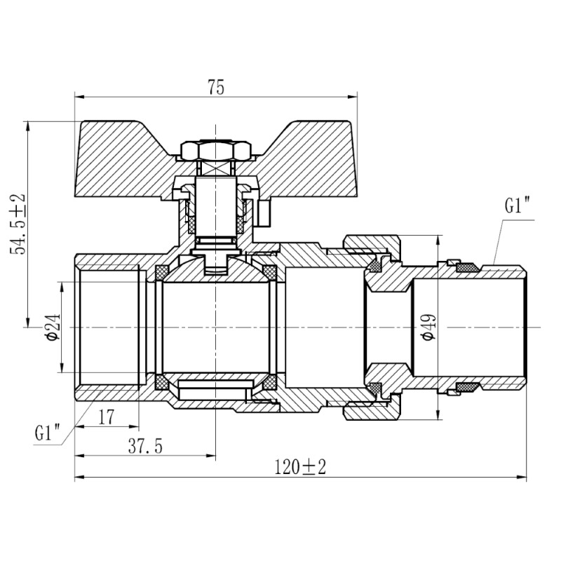 SD Forte Кран кульовий 