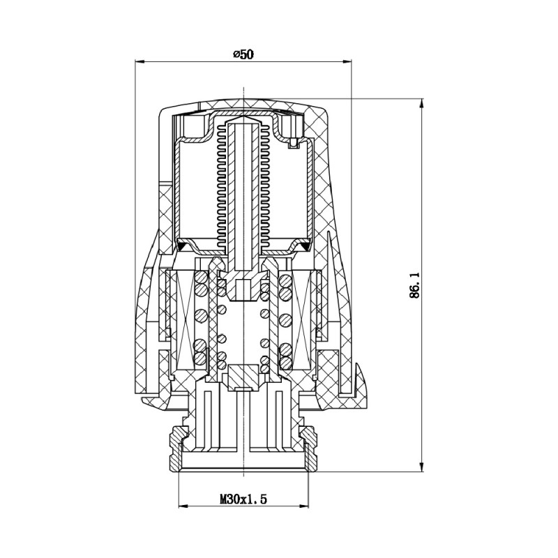 SD Forte Термостатична головка М30х1,5 SF254
