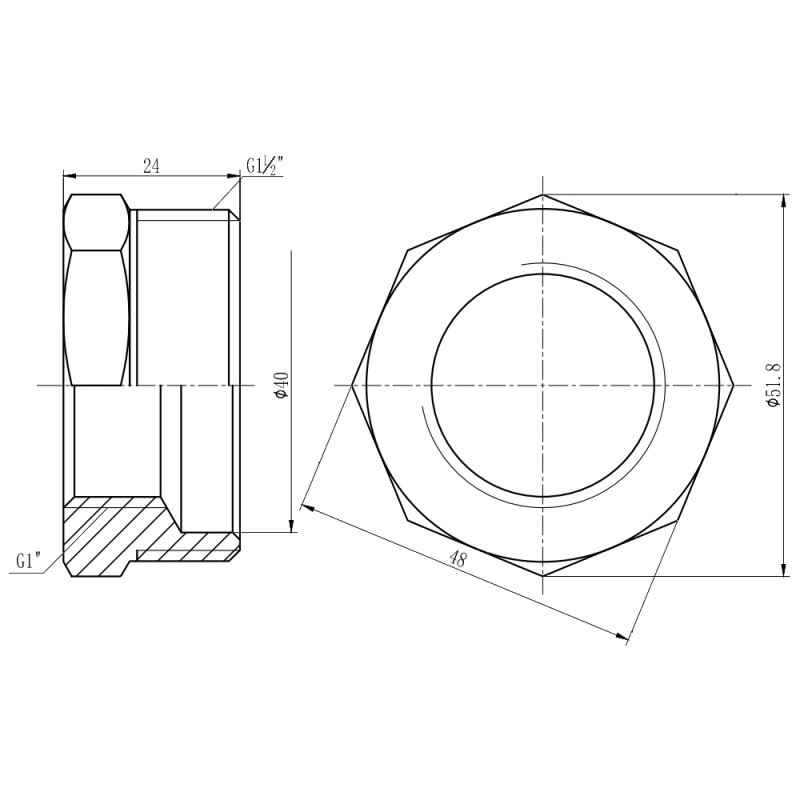 SD Forte Футорка 1 1/2х1