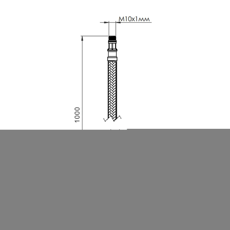 SD Forte Шланг гнучк. нерж. обплет. силікон довгий (пара) L-100cм. 1/2