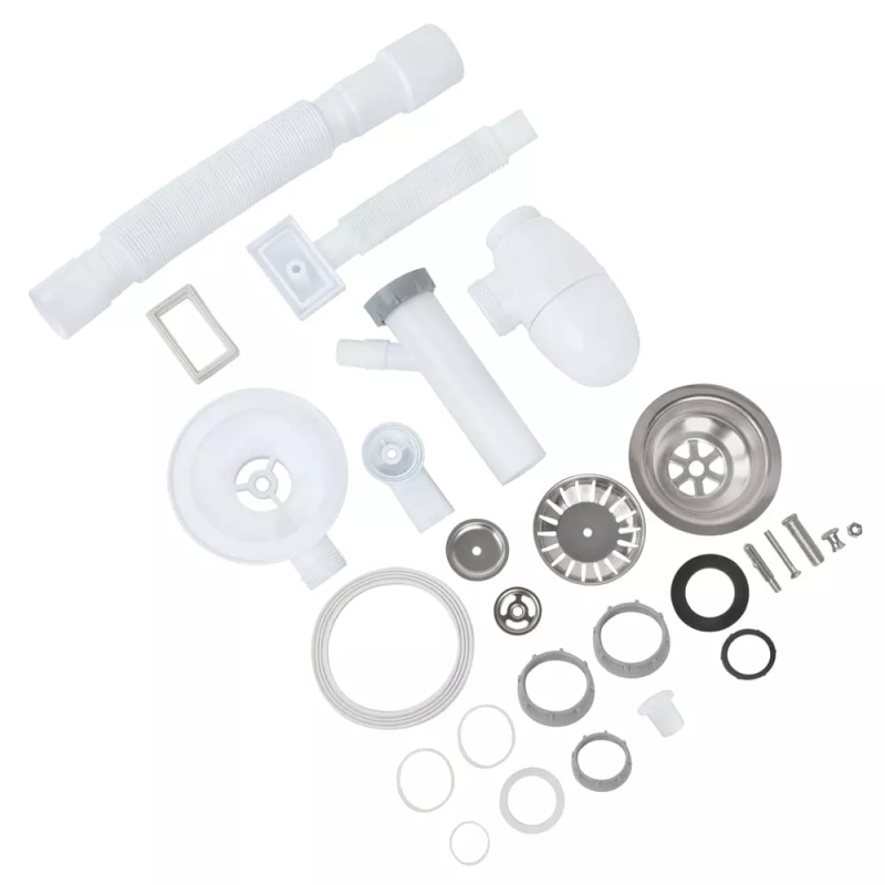 ITAL сифон К1112 кухня 3 1/2*40, різьб. випуск, пралка, універсальний перелив, гофра 40*40/50 {25} (SME27021543)