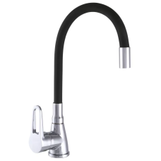 WEZER Змішувач для кухні SOP4-R045-BLACK з гнучким виливом, чорний