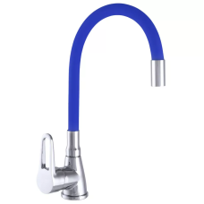WEZER Змішувач для кухні SOP4-R045-BLUE з гнучким виливом, синій