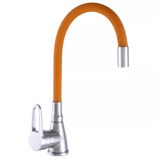WEZER Змішувач для кухні SOP4-R045-ORANGE з гнучким виливом, помаранчевий