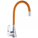 WEZER Змішувач для кухні SOP4-R045-ORANGE з гнучким виливом, помаранчевий