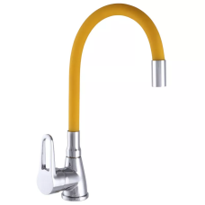 WEZER Змішувач для кухні SOP4-R045-YELLOW з гнучким виливом, жовтий