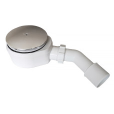 IMPRESE Сифон для душового піддона, PP, колбовий, під отвір Ø90 мм, накладка хром Ø120 мм, висота 62 мм, патурбок Ø40/50 мм, (SSB090062050)