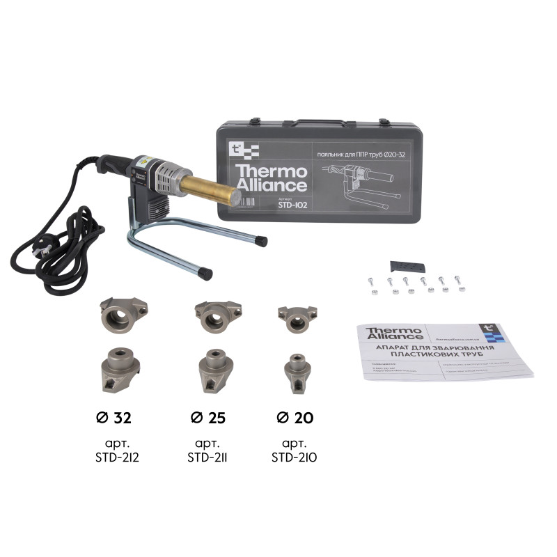 Паяльник для пластикових труб Thermo Alliance STD-102 Ø20-32 (автоматичний 700W) SD00052959