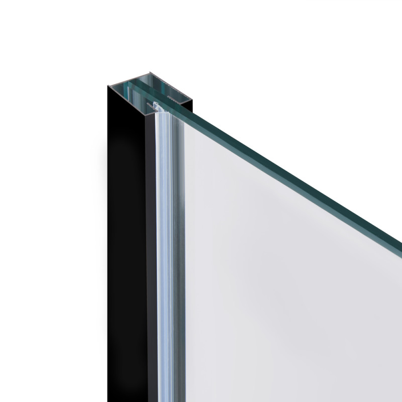 Qtap Душова перегородка Walk-In Standard BLM2011.C8 100х190 см, скло Clear 8 мм, покриття CalcLess