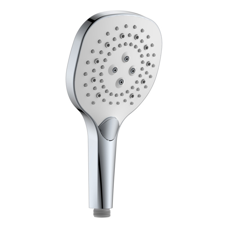 IMPRESE CENTRUM SQ система душова (термостат для ванни, верхній душ 255 мм ABS квадрат, ручний душ 131 мм 3 режими, шланг 170 см) білі кришки, хром, (T-10260SQ)