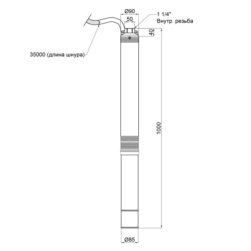 Насос заглибний відцентровий Thermo Alliance 3,5SSM2-17 0,75 кВт SD00046780