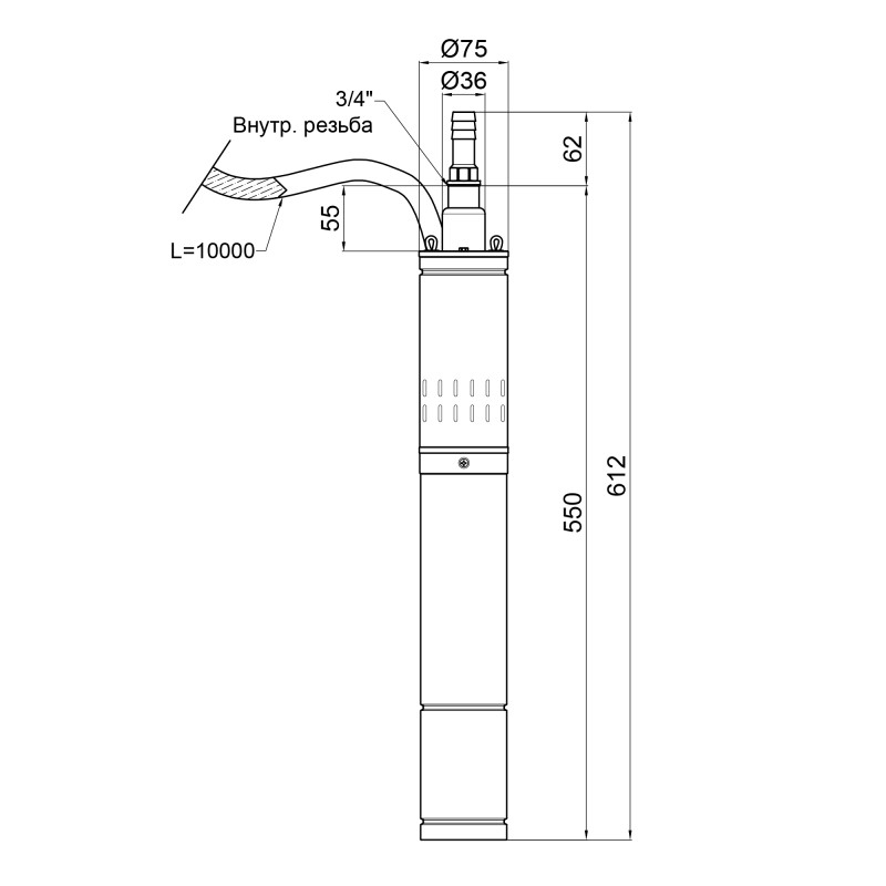 Насос заглибний шнековий Thermo Alliance 3QGM1-40-0,37 SD00046800