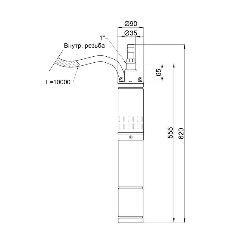 Насос заглибний шнековий Thermo Alliance 4QGM1,2-50-0,37 SD00046801