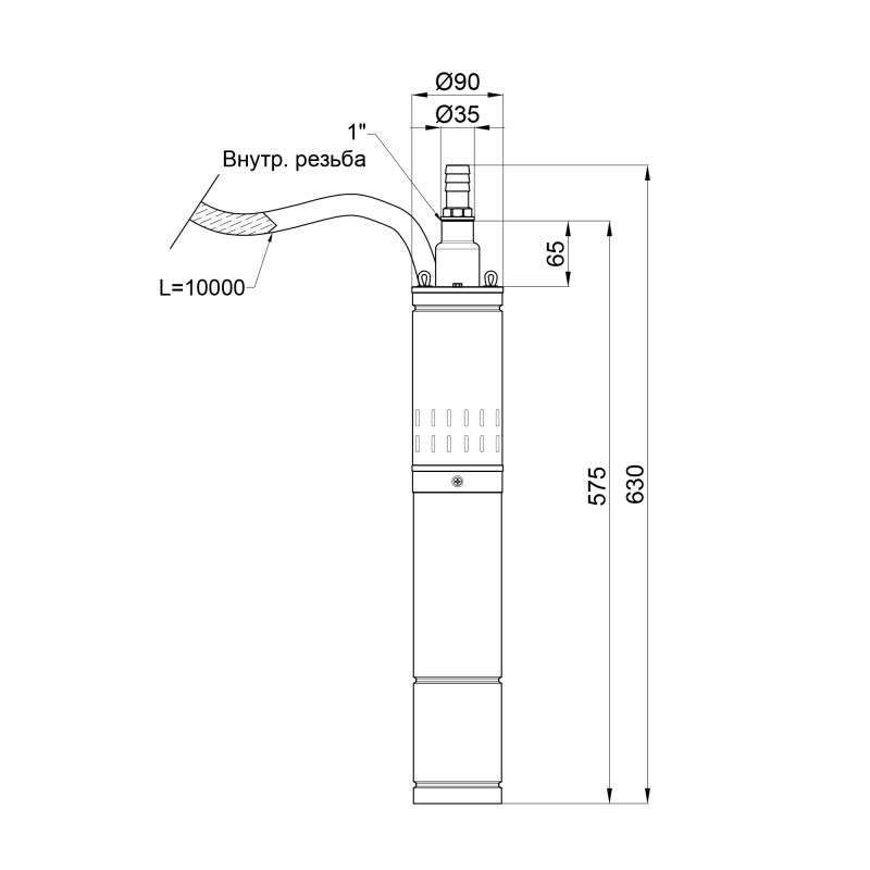 Насос заглибний шнековий Thermo Alliance 4QGM1,8-50-0,5 SD00046802