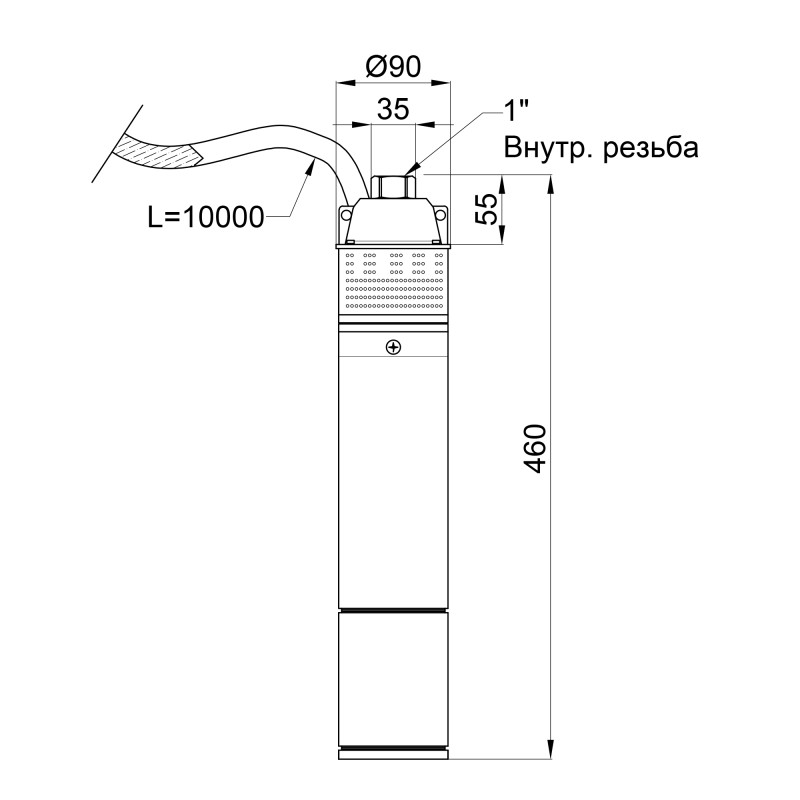 Насос заглибний вихровий Thermo Alliance 4SKM-100 0,75 кВт SD00046795