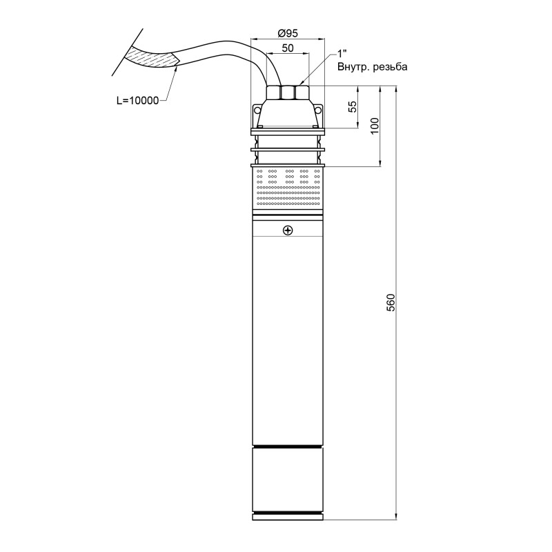 Насос заглибний вихровий Thermo Alliance 4SKM-150 1,1 кВт SD00046796