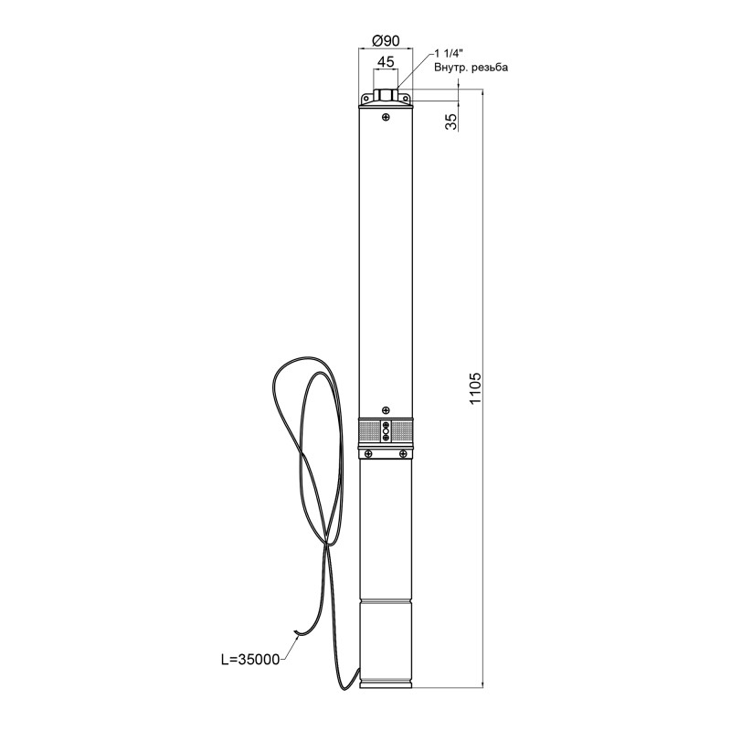 Насос заглибний відцентровий Thermo Alliance 4SSM4-14 1,1 кВт SD00046785