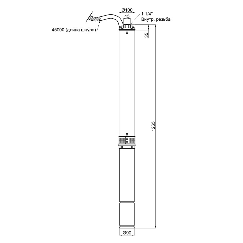 Насос заглибний відцентровий Thermo Alliance 4SSM4-18 1,5 кВт SD00046786