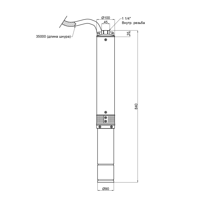 Насос заглибний відцентровий Thermo Alliance 4SSM2-12 0,55 кВт з пультом SD00046767