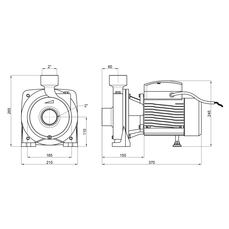 Насос поверхневий відцентровий Thermo Alliance CPm200/2 1,5 кВт, 380 В SD00046831