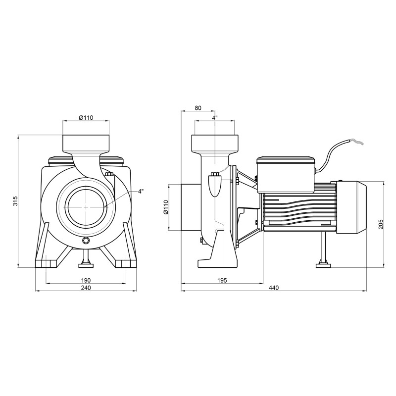 Насос поверхневий відцентровий Thermo Alliance CPm300/4 2,2 кВт SD00046832