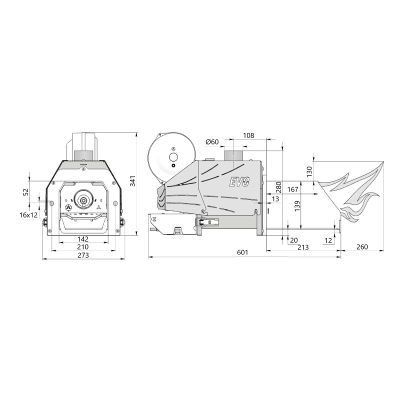 Пелетний пальник Thermo Alliance Evo 30 кВт у комплекті з шнеком 1,5 м SD00052352
