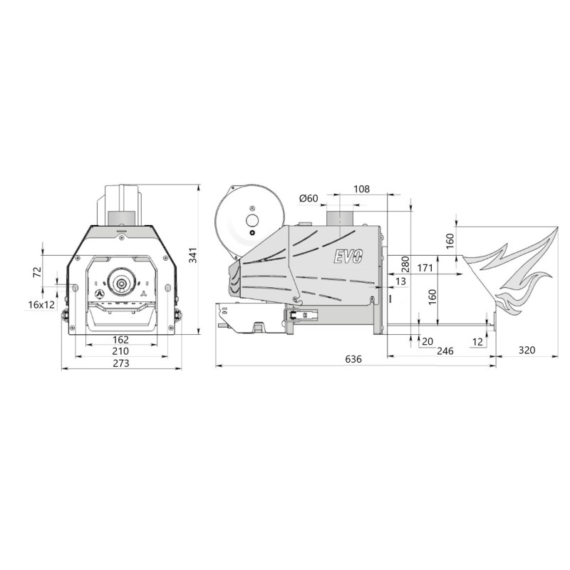 Пелетний пальник Thermo Alliance Evo 45 кВт у комплекті з шнеком 1,5 м SD00052353