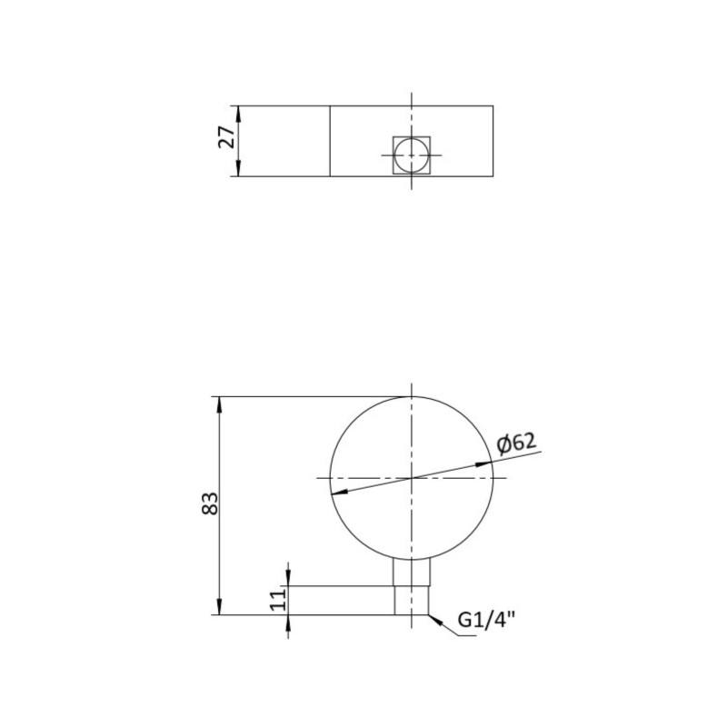 Манометр гліцериновий Thermo Alliancе Forte d63 мм, 1/4