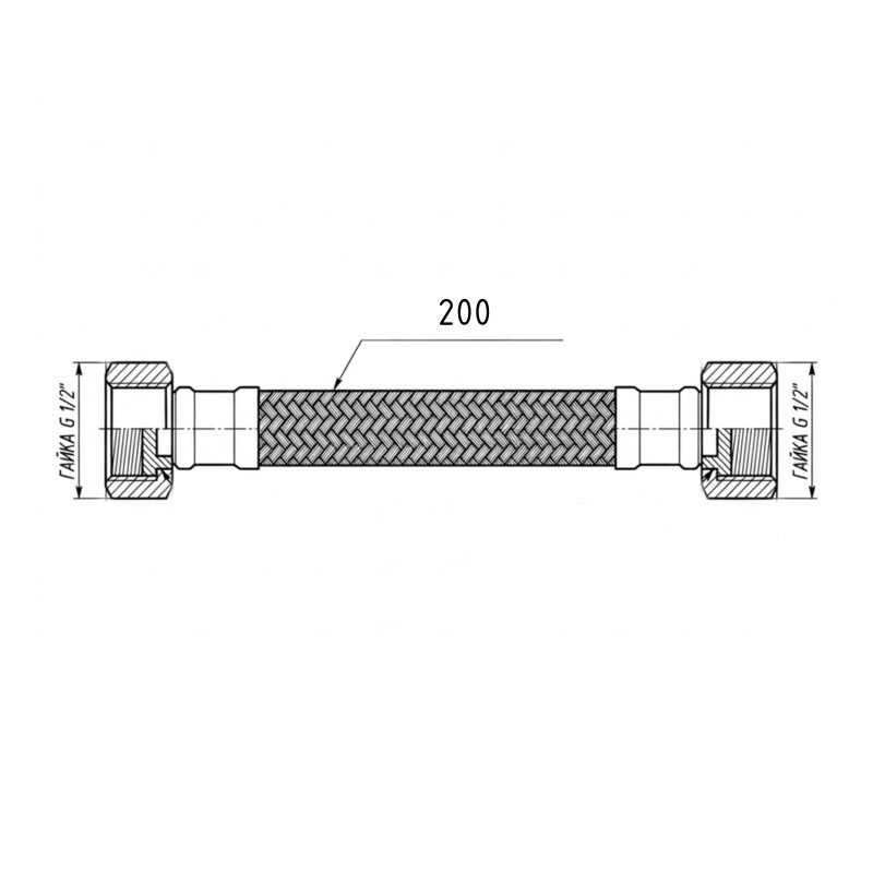 Гнучка підводка для води Thermo Alliance Forte ВВ 20 см TAF385W20 SD00055468