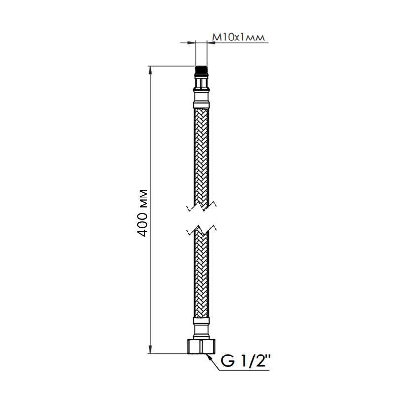 Гнучка підводка для змішувача Thermo Alliance Forte М10 40 см TAF387W40 SD00055492