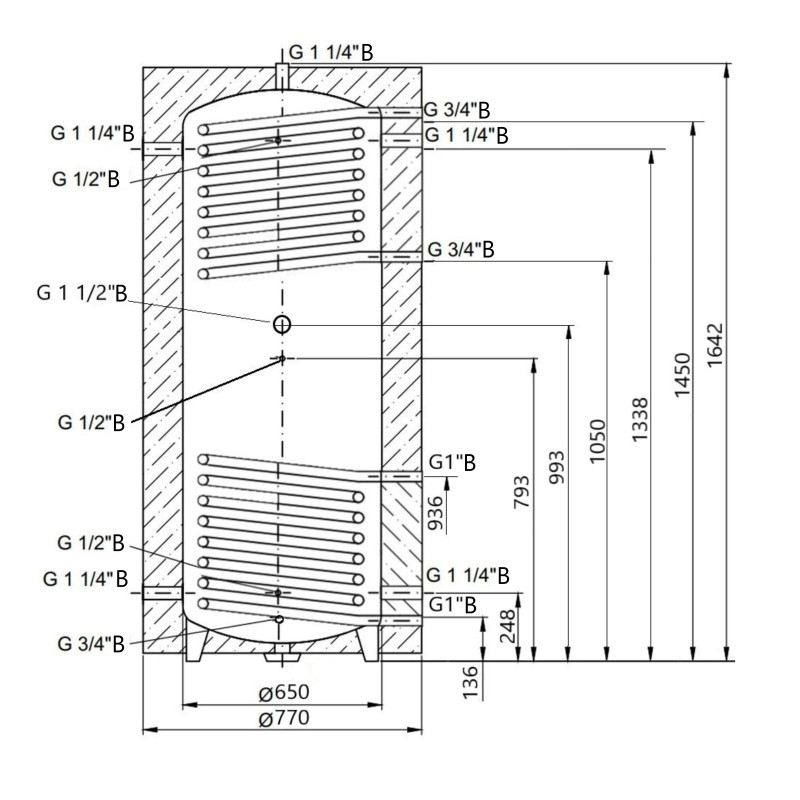 Теплоакумулятор Thermo Alliance TAI-11 500 60мм SD00047738
